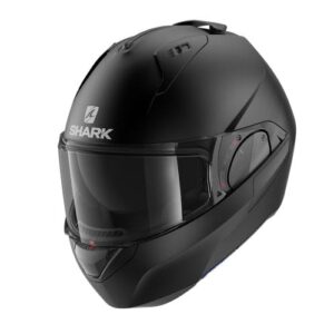 Casca MOTO basculanta FLIP UP SHARK EVO ES BLANK culoare matt/negru, marime KS